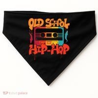 Retro Old School Hip Hop 80s 90s Graffiti Cassette USA-Made Doggie Bandana thumb 0