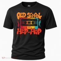 Retro Old School Hip Hop 80s 90s Graffiti Cassette Cooling Performance Crew T-Shirt thumb 0