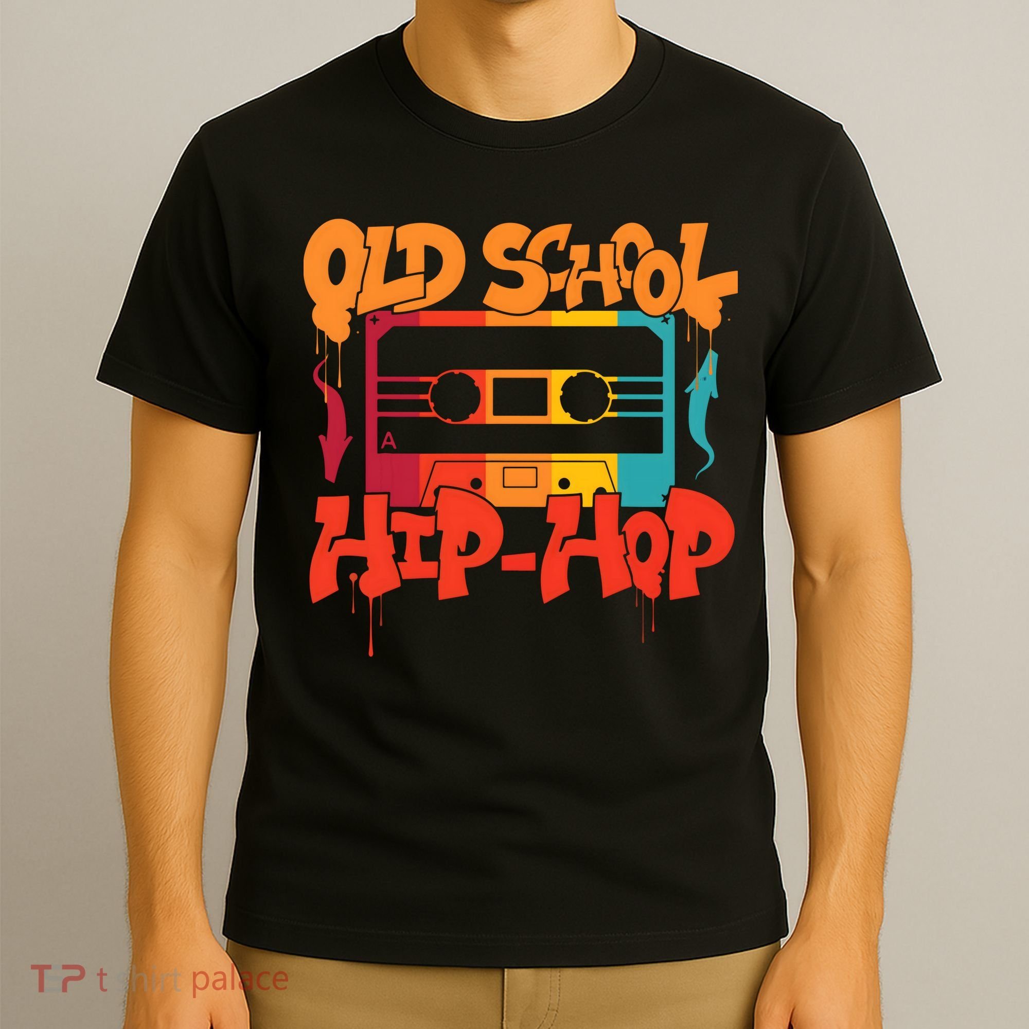 Retro Old School Hip Hop 80s 90s Graffiti Cassette T-Shirt