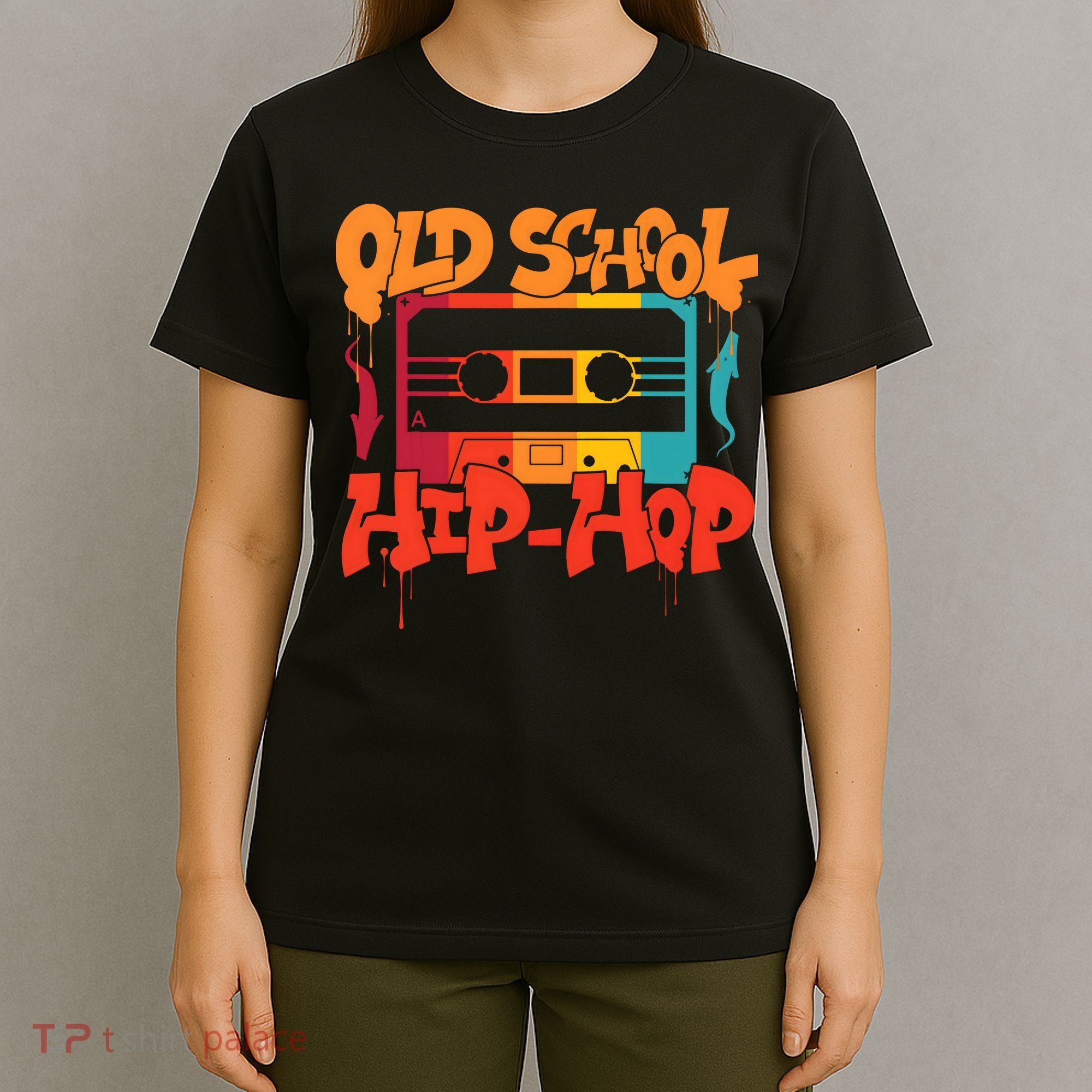 Retro Old School Hip Hop 80s 90s Graffiti Cassette T-Shirt