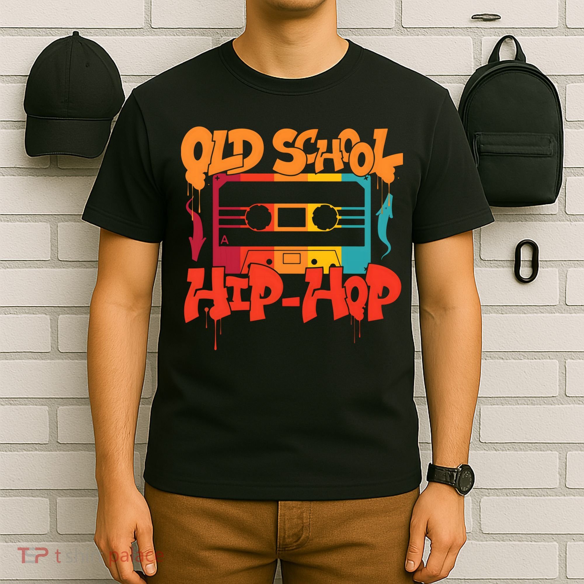 Retro Old School Hip Hop 80s 90s Graffiti Cassette T-Shirt