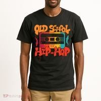 Retro Old School Hip Hop 80s 90s Graffiti Cassette Tall T-Shirt thumb 2