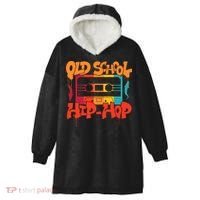 Retro Old School Hip Hop 80s 90s Graffiti Cassette Hooded Wearable Blanket thumb 0
