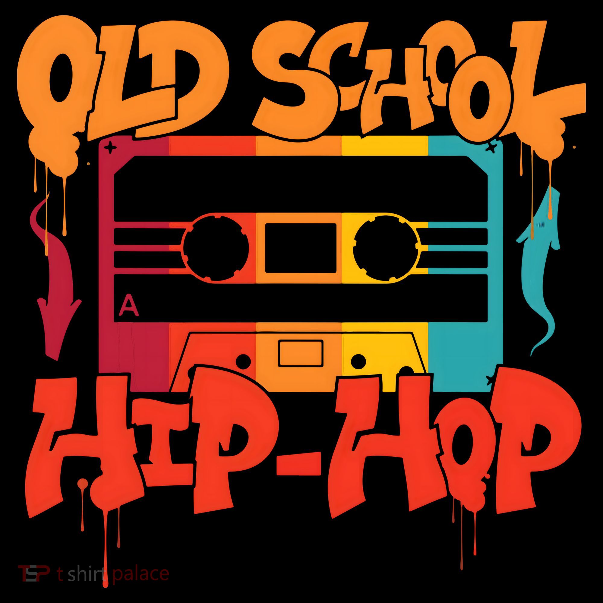 Retro Old School Hip Hop 80s 90s Graffiti Cassette Women's Hoodie