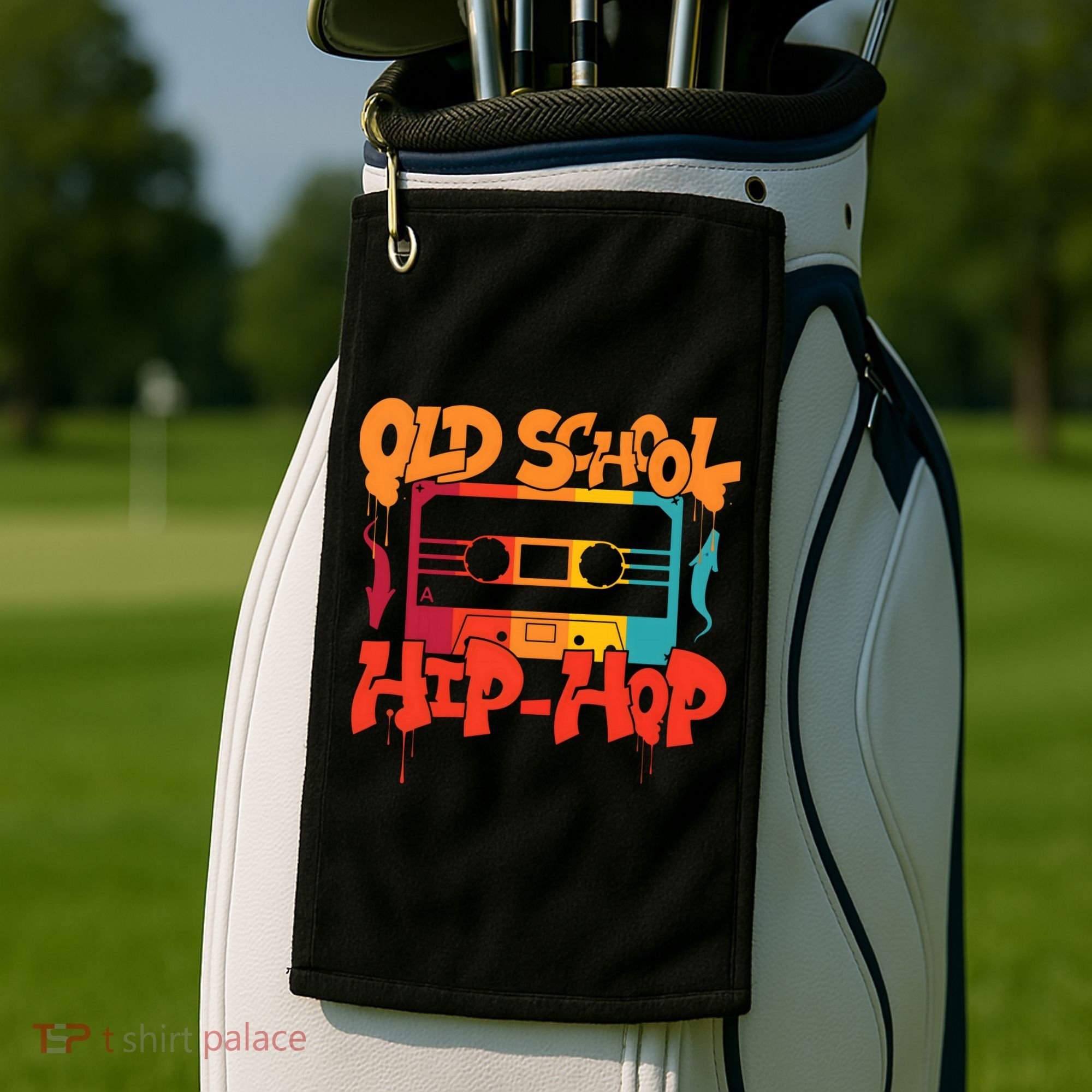 Retro Old School Hip Hop 80s 90s Graffiti Cassette Golf Towel