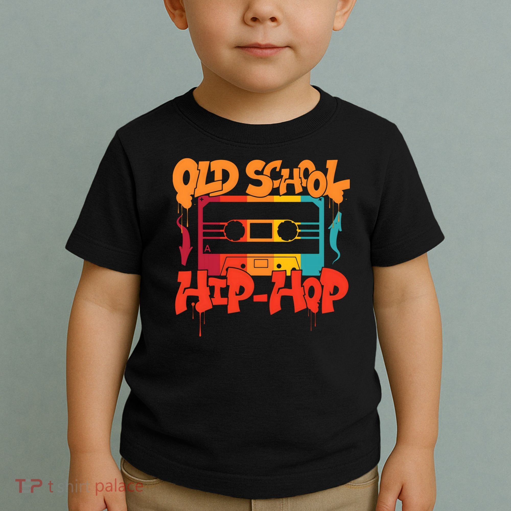 Retro Old School Hip Hop 80s 90s Graffiti Cassette Toddler T-Shirt