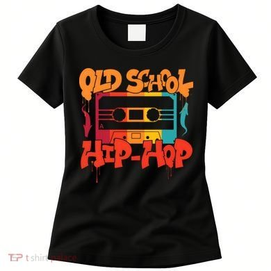 Retro Old School Hip Hop 80s 90s Graffiti Cassette Women's T-Shirt