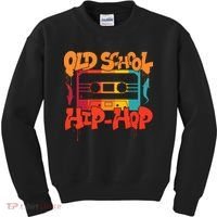 Retro Old School Hip Hop 80s 90s Graffiti Cassette Kids Sweatshirt thumb 0