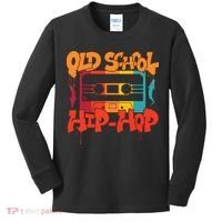 Retro Old School Hip Hop 80s 90s Graffiti Cassette Kids Long Sleeve Shirt thumb 0