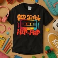 Retro Old School Hip Hop 80s 90s Graffiti Cassette Kids T-Shirt thumb 3