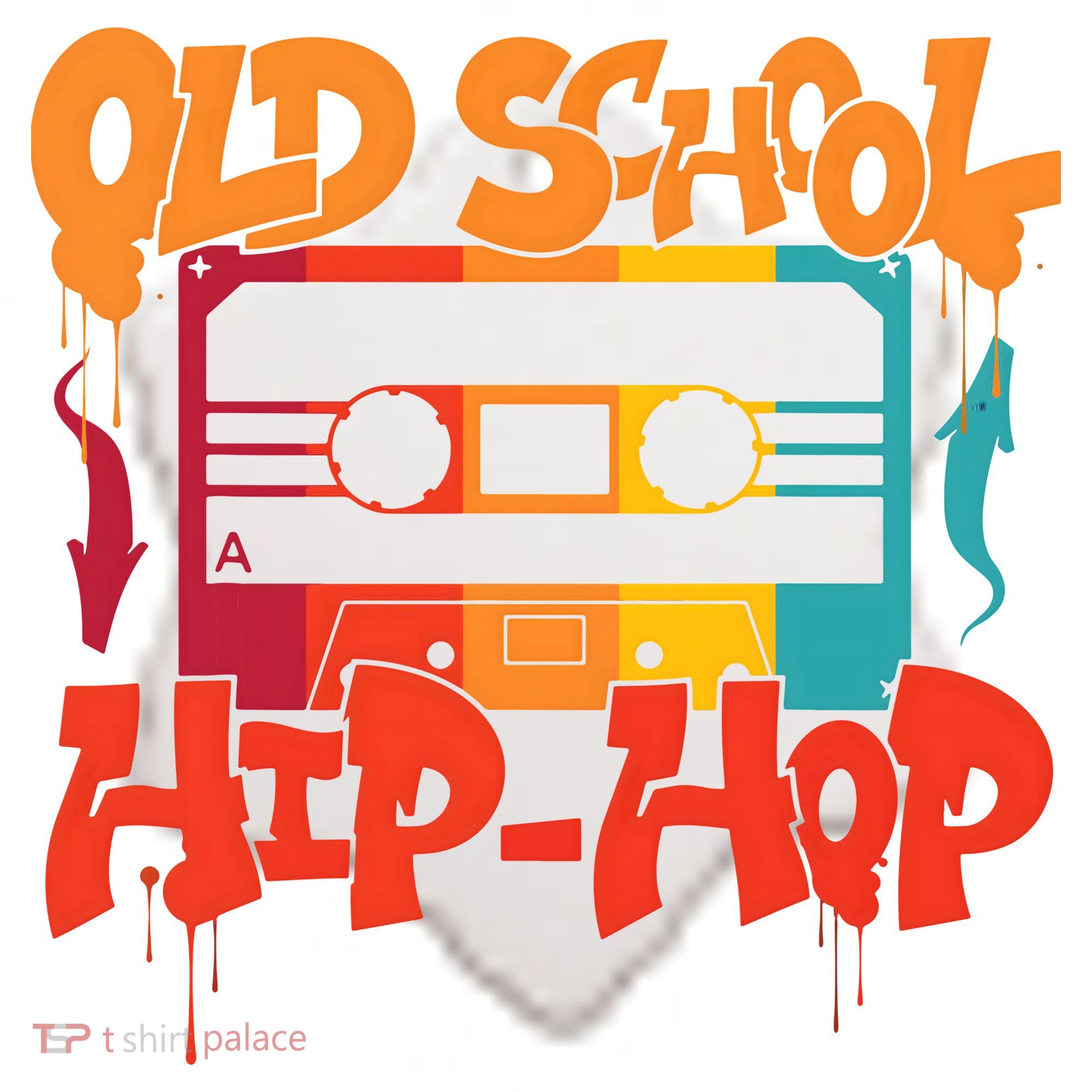 Retro Old School Hip Hop 80s 90s Graffiti Cassette Ceramic Ornament
