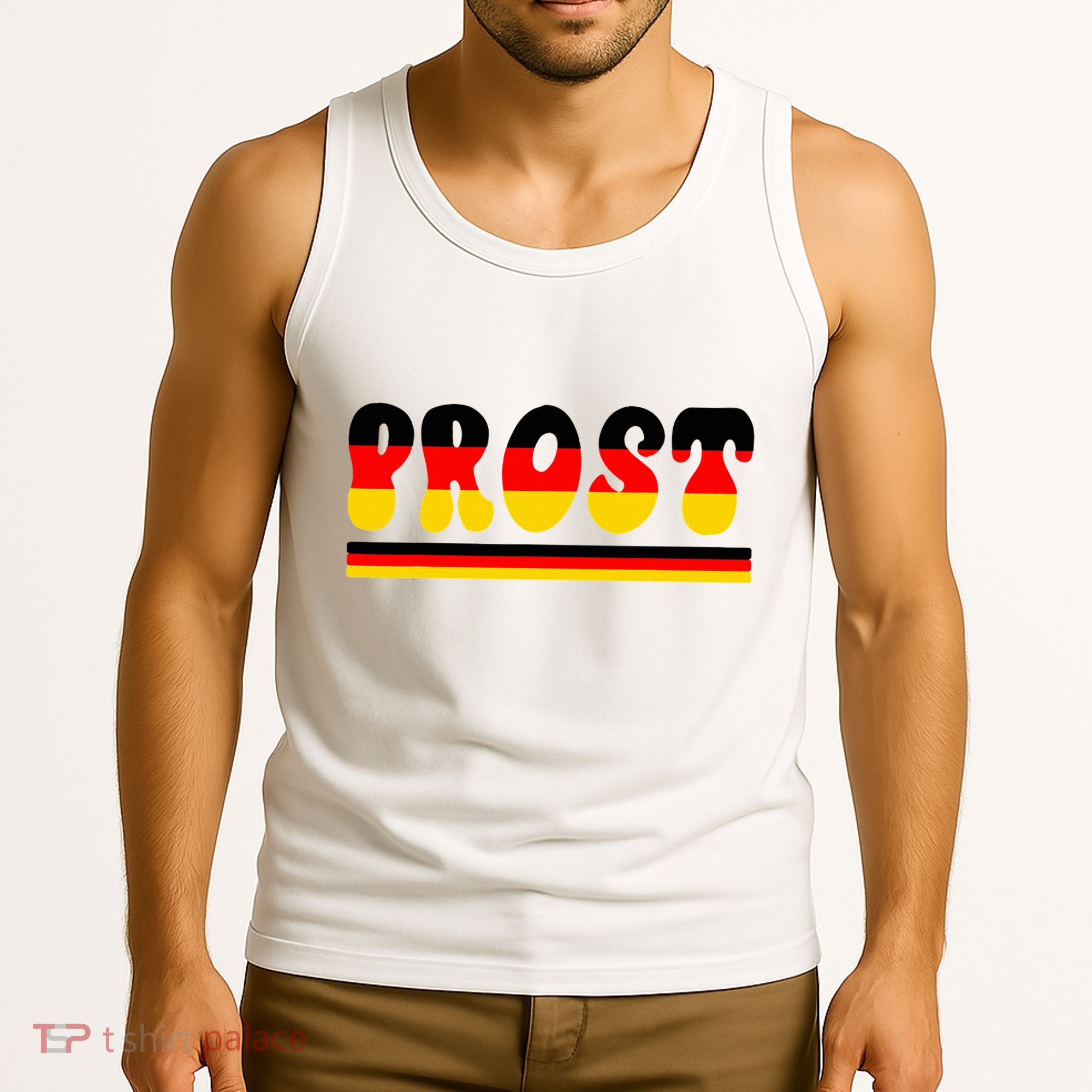 Retro Oktoberfest Squad German Flag Prost Tank Top