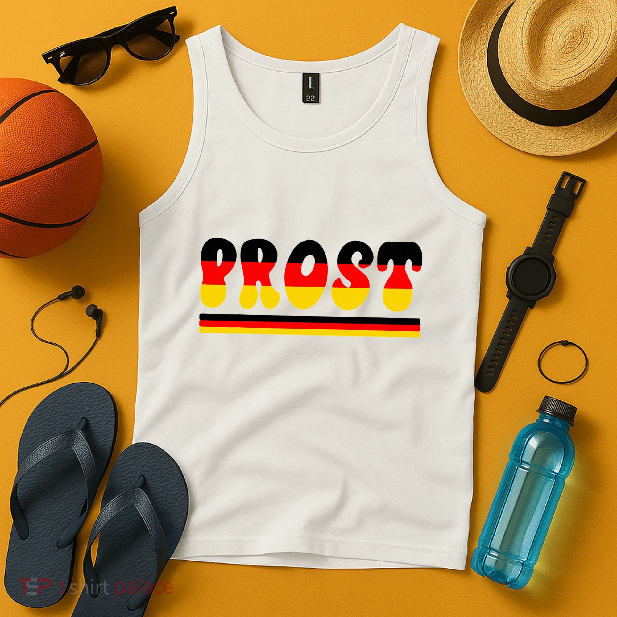 Retro Oktoberfest Squad German Flag Prost Tank Top