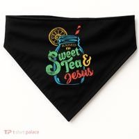 Raised On Sweet Tea & Jesus USA-Made Doggie Bandana thumb 0