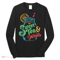 Raised On Sweet Tea & Jesus Long Sleeve Shirt thumb 0
