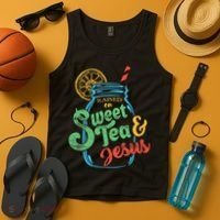 Raised On Sweet Tea & Jesus Tank Top thumb 4