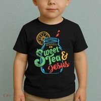 Raised On Sweet Tea & Jesus Toddler T-Shirt thumb 2