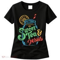 Raised On Sweet Tea & Jesus Women's T-Shirt thumb 0