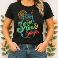 Raised On Sweet Tea & Jesus Women's T-Shirt thumb 2