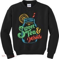 Raised On Sweet Tea & Jesus Kids Sweatshirt thumb 0