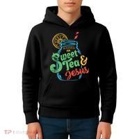 Raised On Sweet Tea & Jesus Kids Hoodie thumb 4