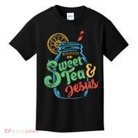 Raised On Sweet Tea & Jesus Kids T-Shirt thumb 0