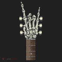 Rock On Skeleton Hand Guitar Rock & Roll Rock Band Women's Sweatshirt thumb 2