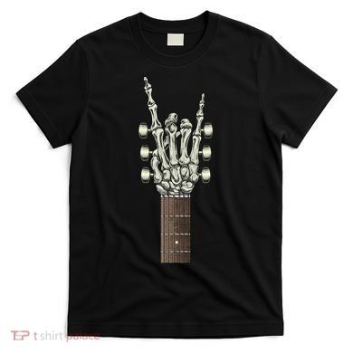 Rock On Skeleton Hand Guitar Rock & Roll Rock Band T-Shirt