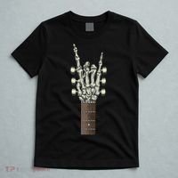 Rock On Skeleton Hand Guitar Rock & Roll Rock Band T-Shirt thumb 5