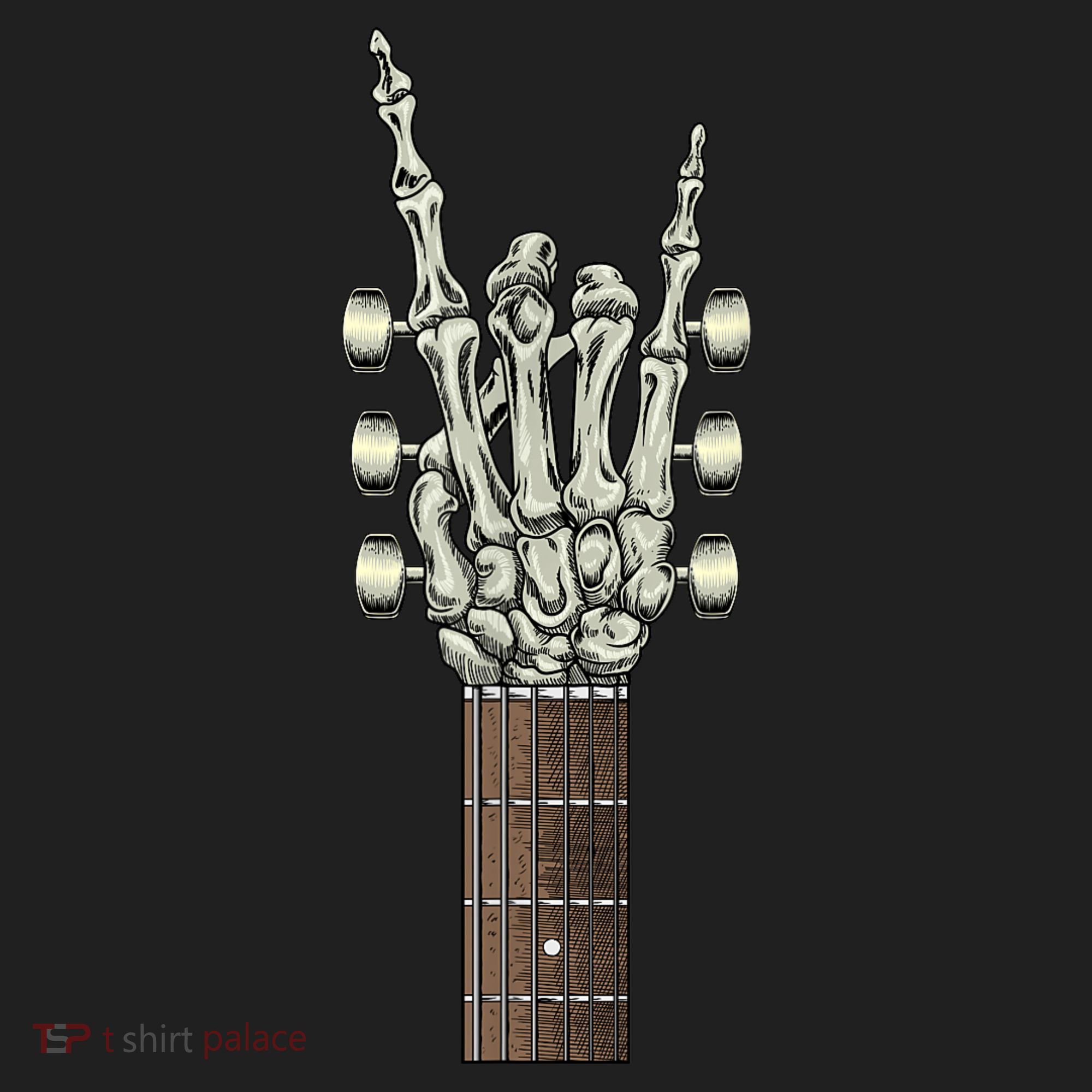 Rock On Skeleton Hand Guitar Rock & Roll Rock Band Beanie