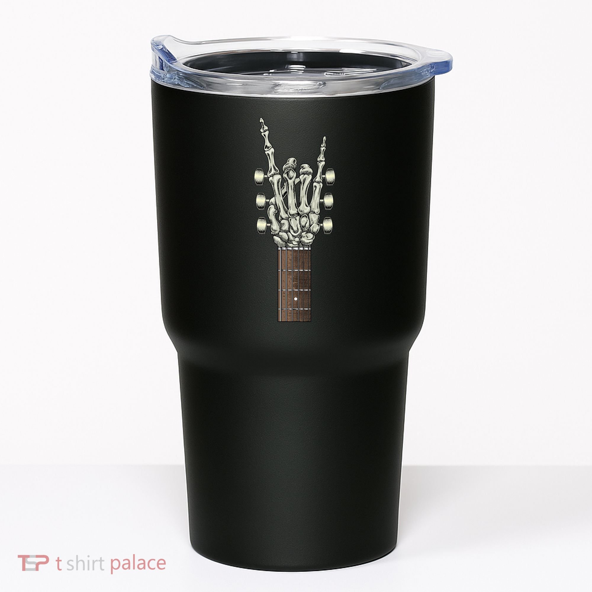 Rock On Skeleton Hand Guitar Rock & Roll Rock Band Tumbler