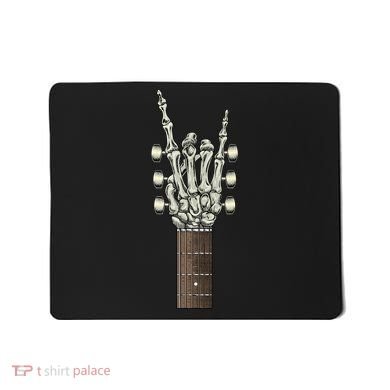 Rock On Skeleton Hand Guitar Rock & Roll Rock Band Mousepad