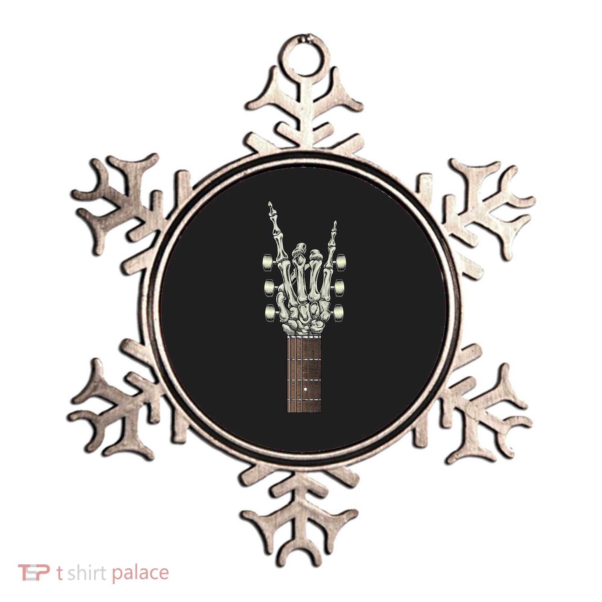 Rock On Skeleton Hand Guitar Rock & Roll Rock Band Ornament
