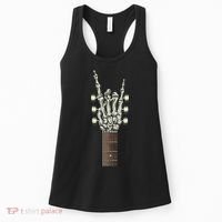 Rock On Skeleton Hand Guitar Rock & Roll Rock Band Women's Tank Top thumb 0