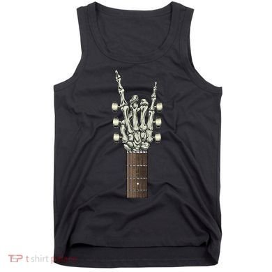 Rock On Skeleton Hand Guitar Rock & Roll Rock Band Tank Top