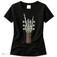 Rock On Skeleton Hand Guitar Rock & Roll Rock Band Women's T-Shirt thumb 0