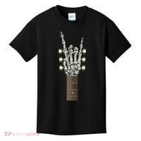 Rock On Skeleton Hand Guitar Rock & Roll Rock Band Kids T-Shirt thumb 0
