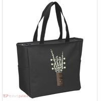 Rock On Skeleton Hand Guitar Rock & Roll Rock Band Tote Bag thumb 2