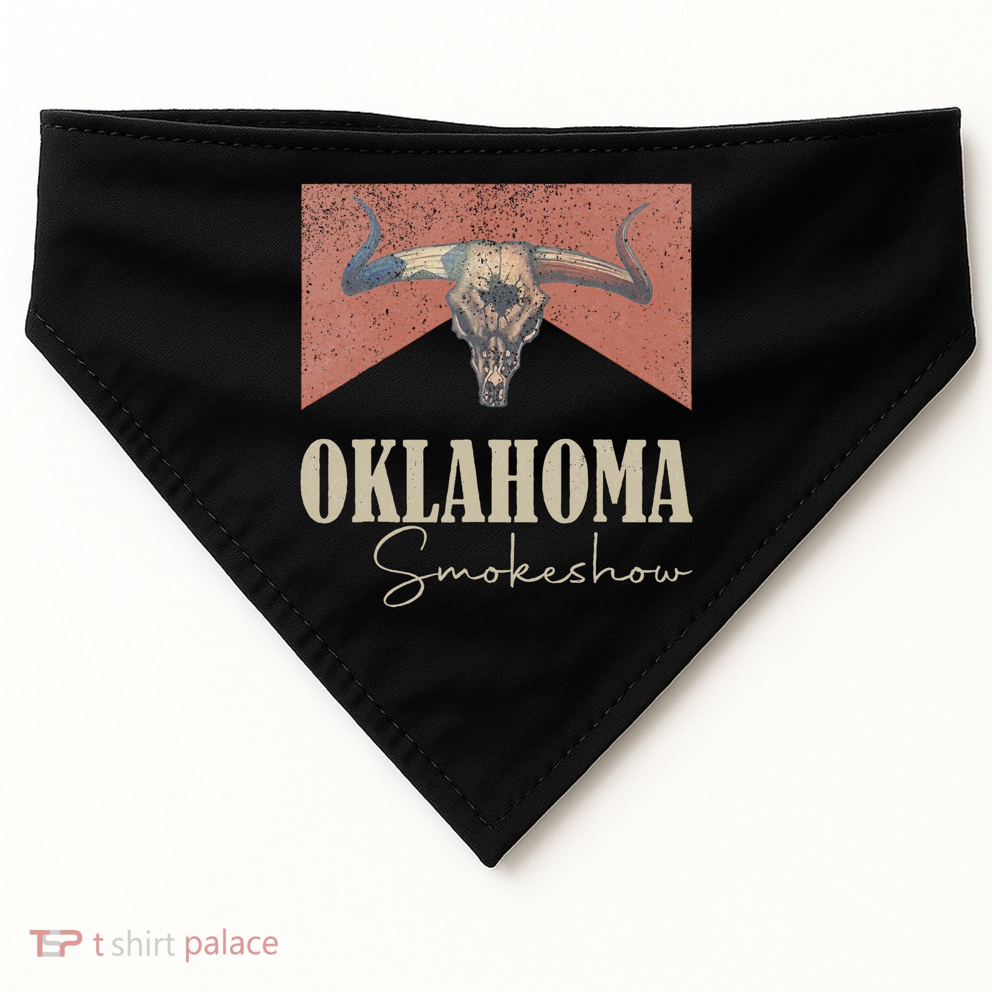 Retro Oklahoma Smokeshow Western USA-Made Doggie Bandana