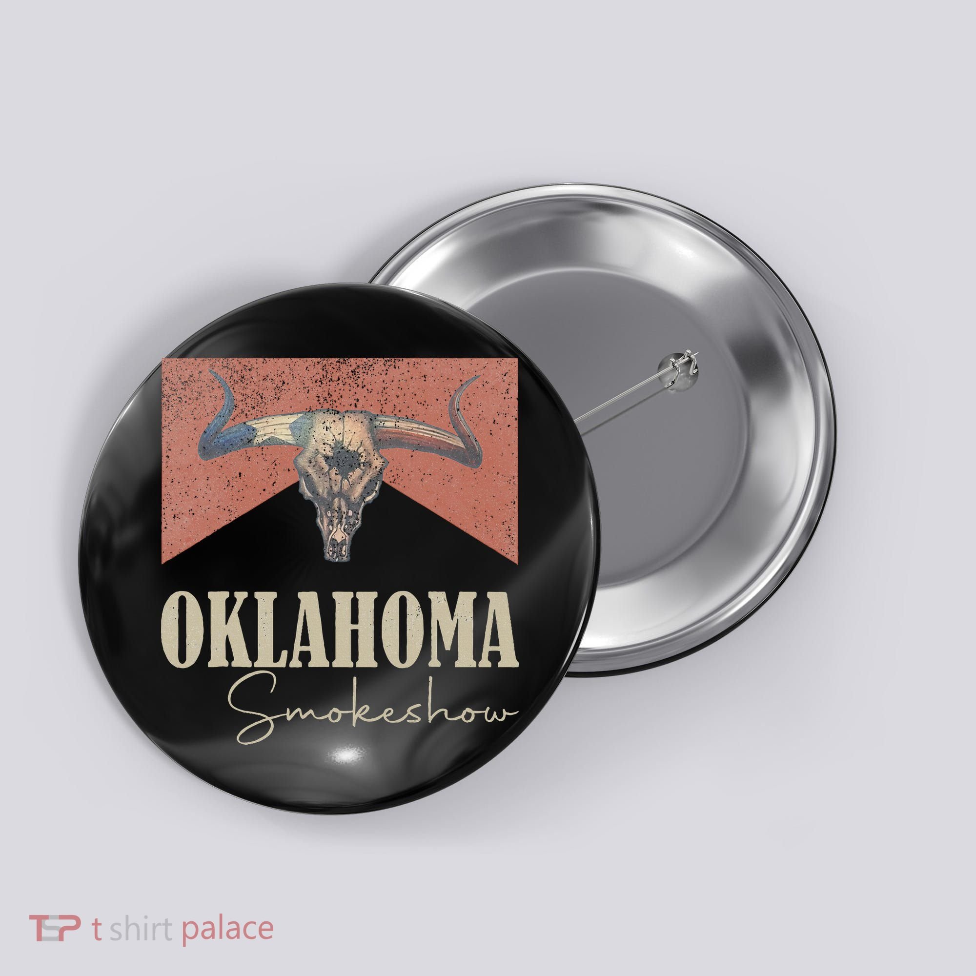 Retro Oklahoma Smokeshow Western Button