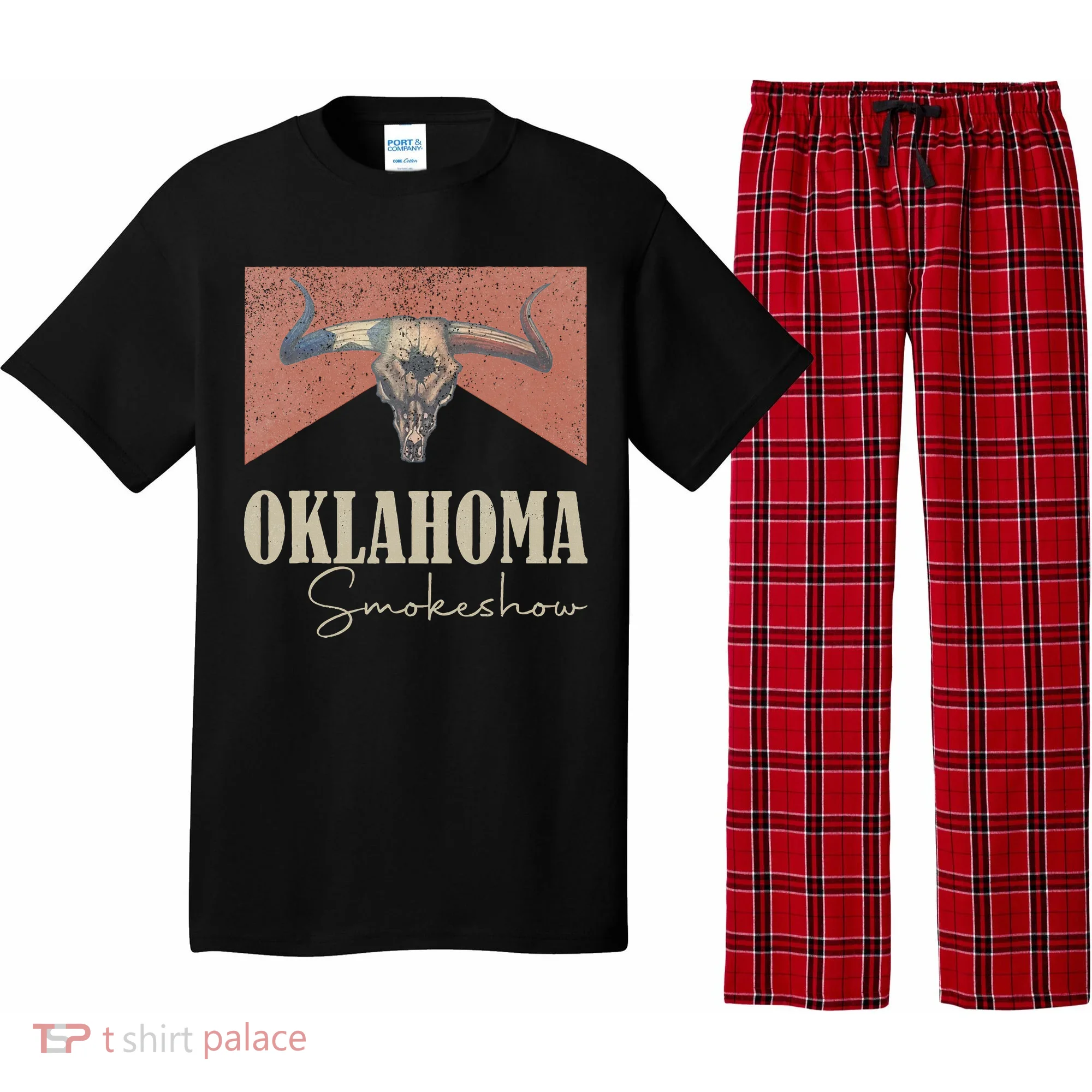 Retro Oklahoma Smokeshow Western Pajama Set