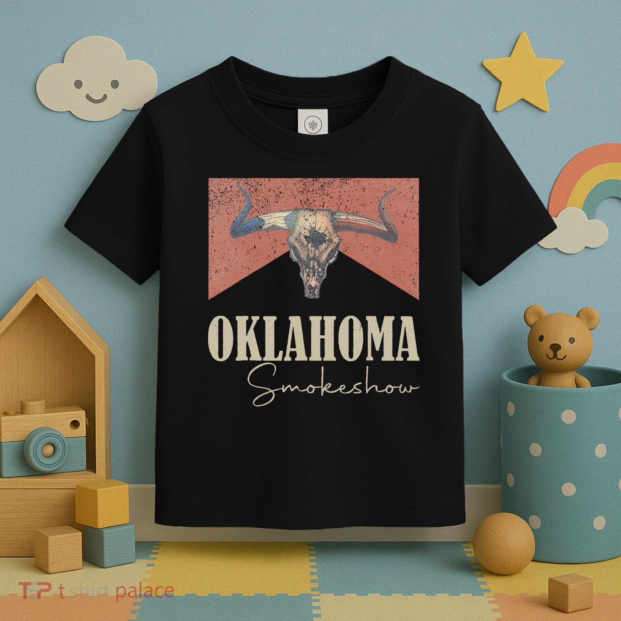 Retro Oklahoma Smokeshow Western Toddler T-Shirt