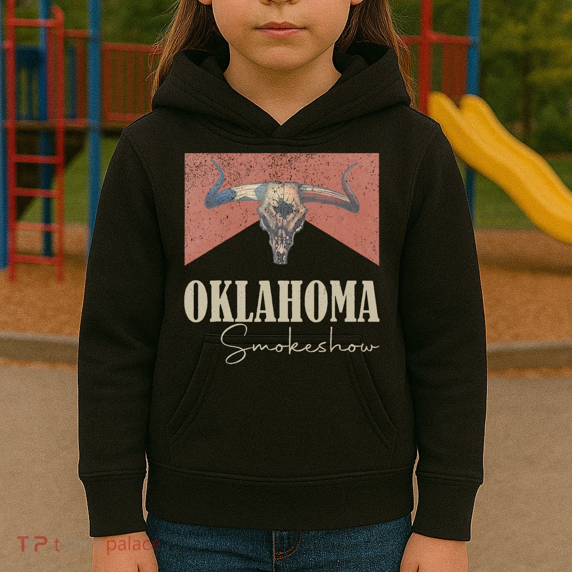 Retro Oklahoma Smokeshow Western Kids Hoodie