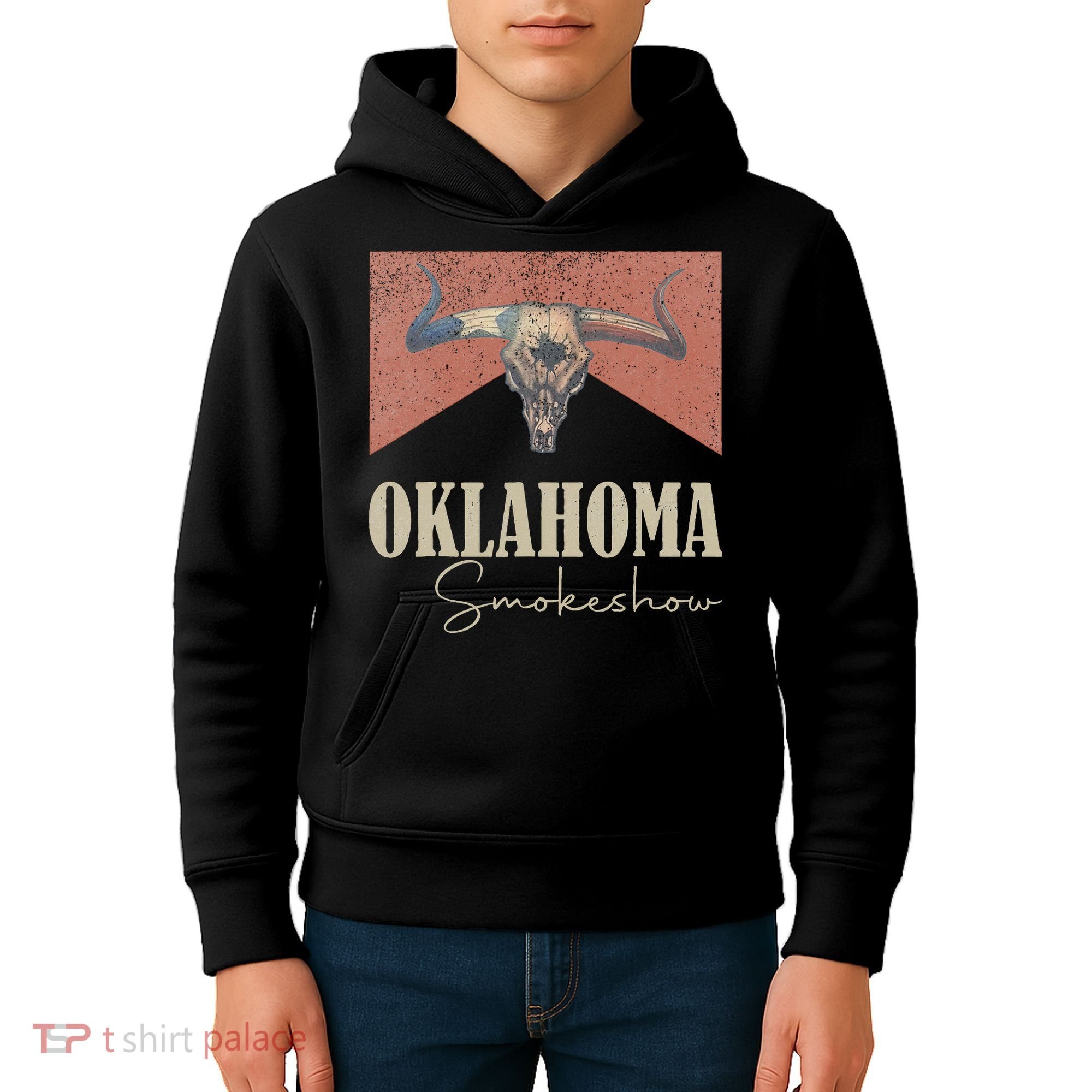 Retro Oklahoma Smokeshow Western Kids Hoodie