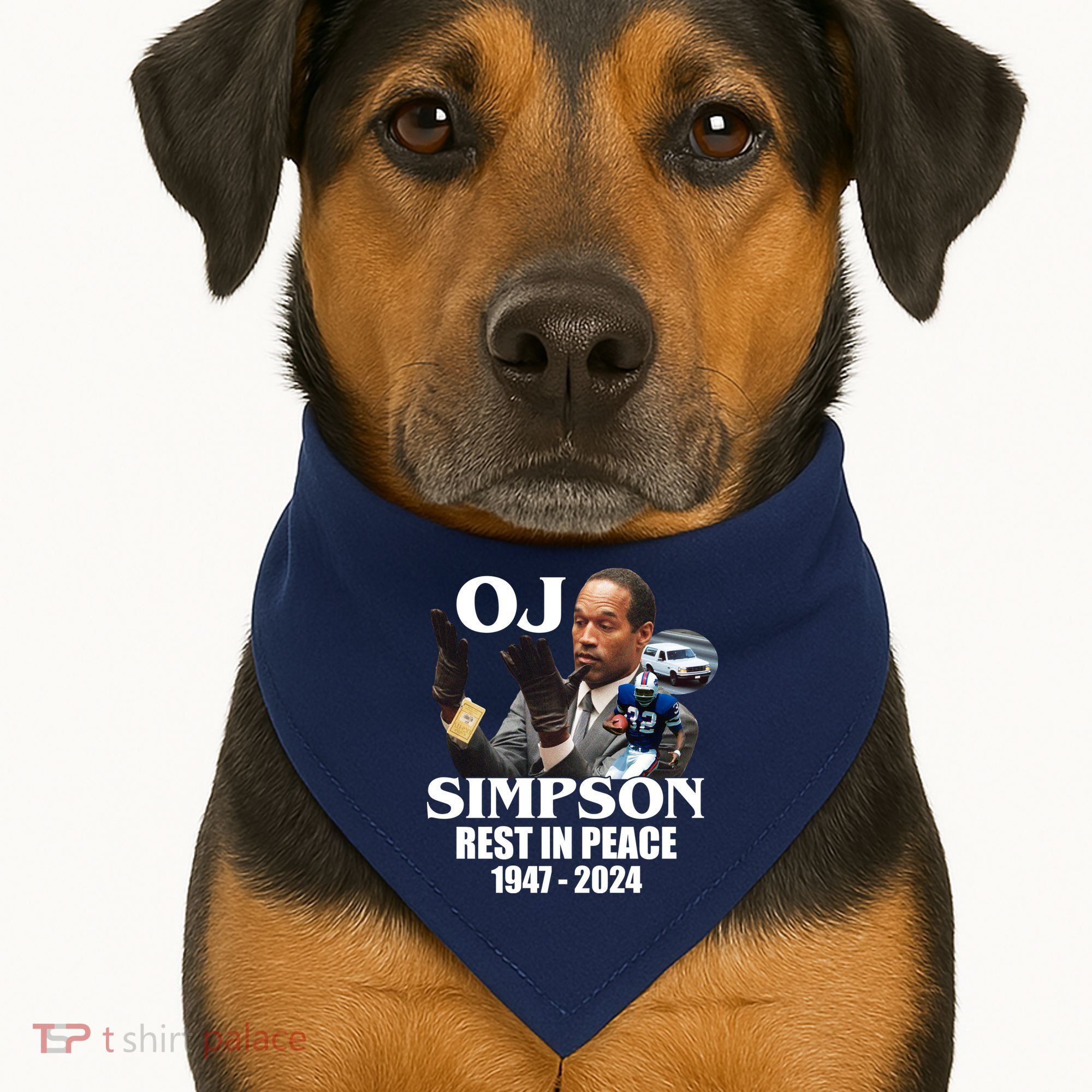 Rip Oj Simpson 1947 2024 USA-Made Doggie Bandana