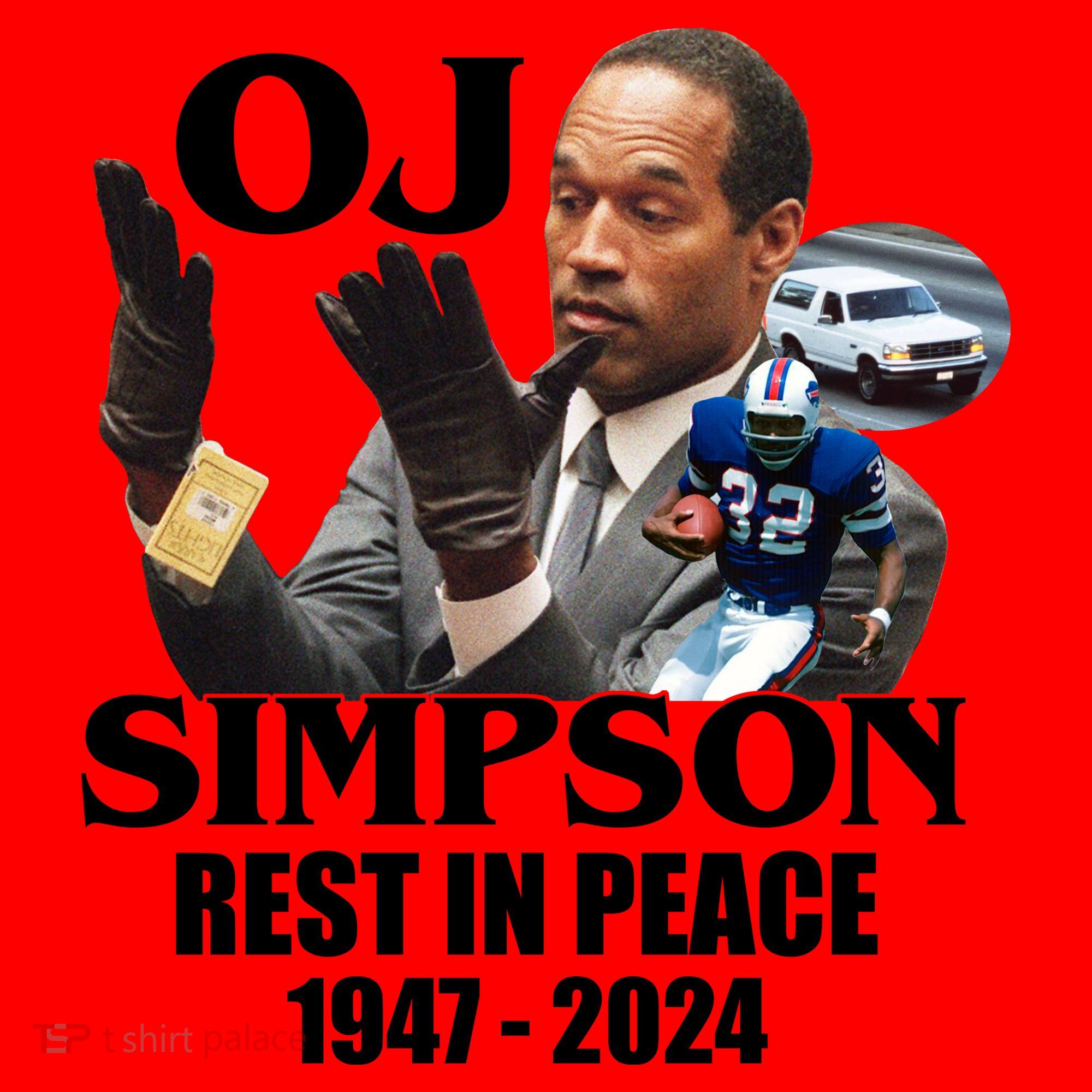 Rip Oj Simpson 1947 2024 Santa Hat