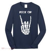 Rock On Skeleton Rock And Roll Halloween Costume Idea Long Sleeve Shirt thumb 0