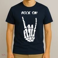 Rock On Skeleton Rock And Roll Halloween Costume Idea T-Shirt thumb 3