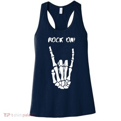 Rock On Skeleton Rock And Roll Halloween Costume Idea Women's Tank Top