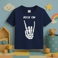 Rock On Skeleton Rock And Roll Halloween Costume Idea Toddler T-Shirt thumb 3